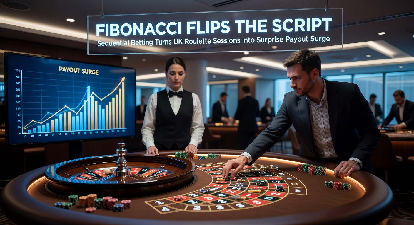Close-up of a betting layout on a digital roulette table showing Fibonacci progression bets climbing from 1 to 21 units