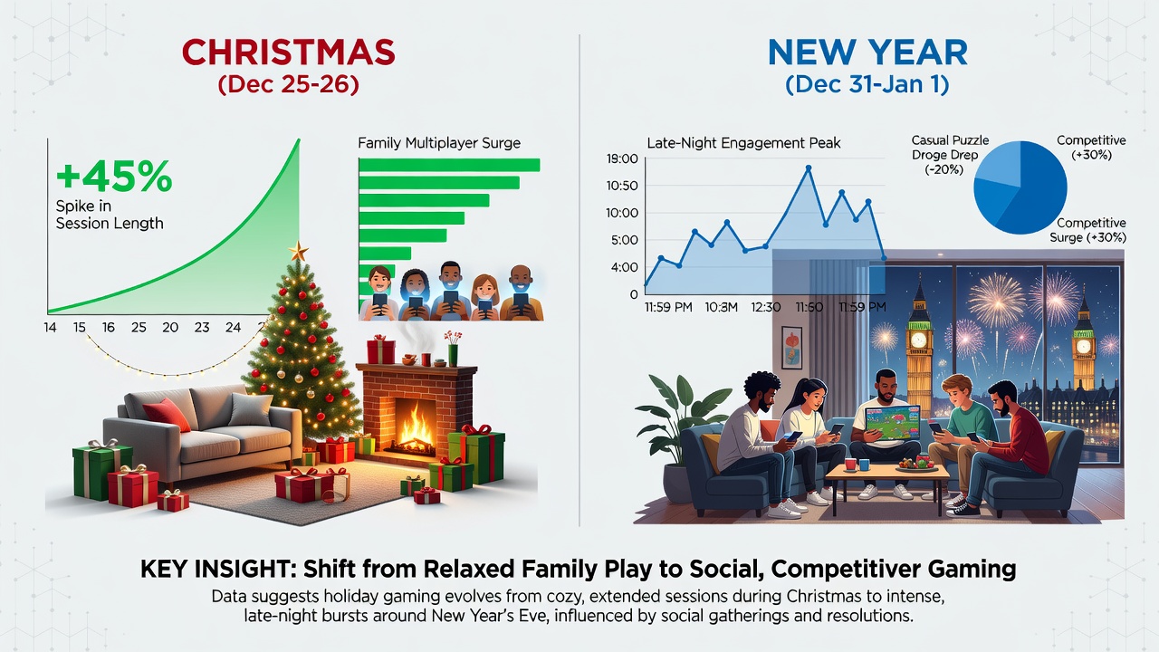 New Year celebrations and mobile device usage patterns across Britain