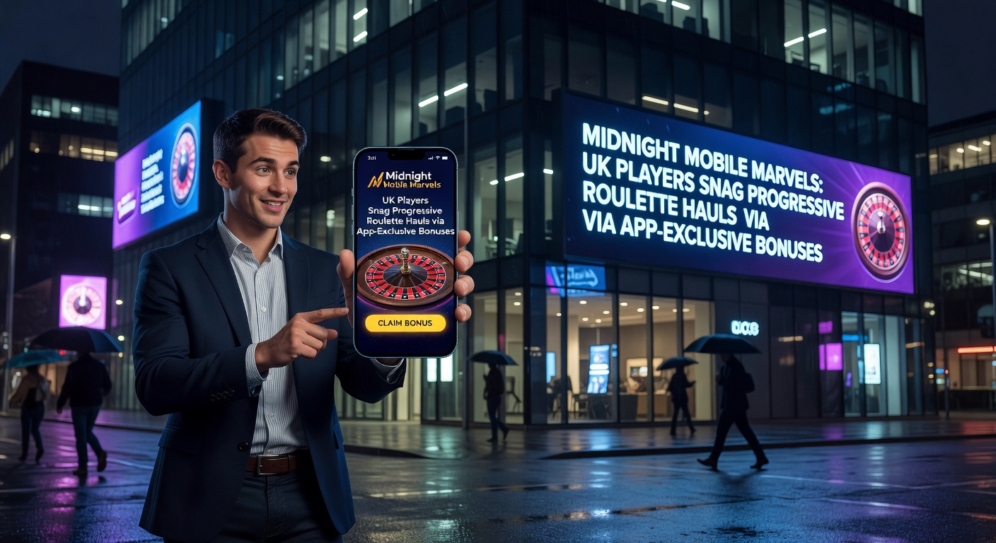 Close-up of a mobile screen showing a progressive roulette jackpot ticking over £750,000 during a midnight bonus round, with bonus icons glowing