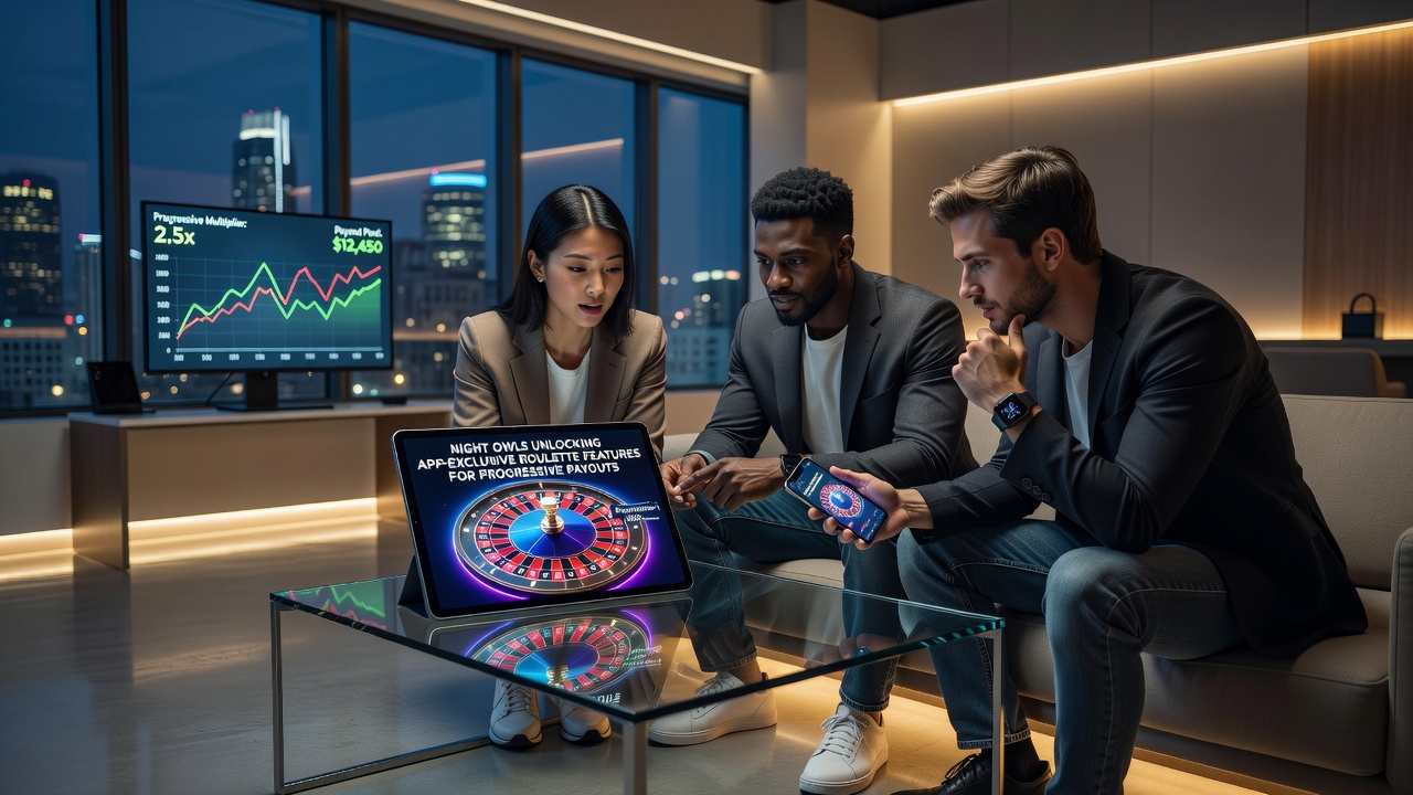 Mobile roulette interface displaying progressive jackpot meters and app-exclusive bonus indicators