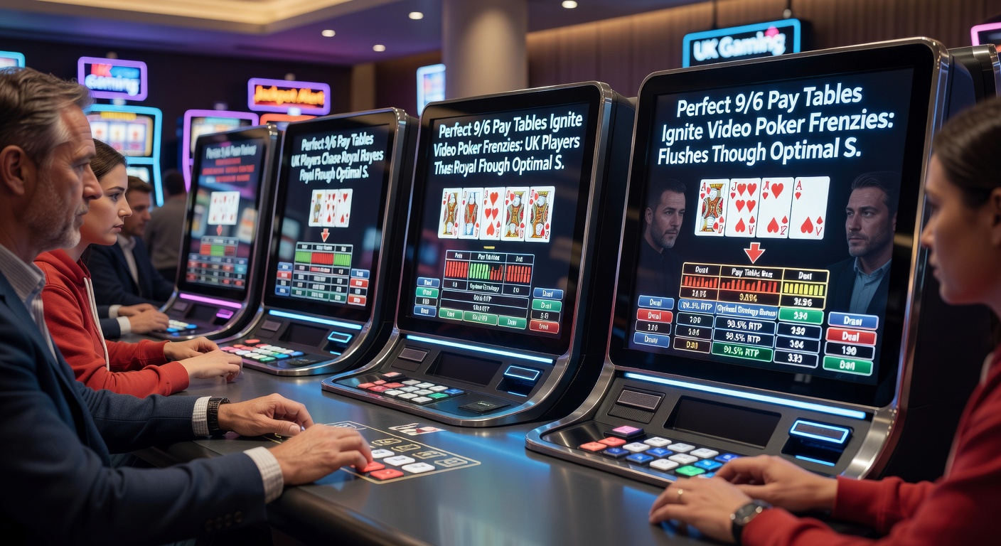 Close-up of a strategy chart for 9/6 Jacks or Better video poker, highlighting hold decisions for various hands